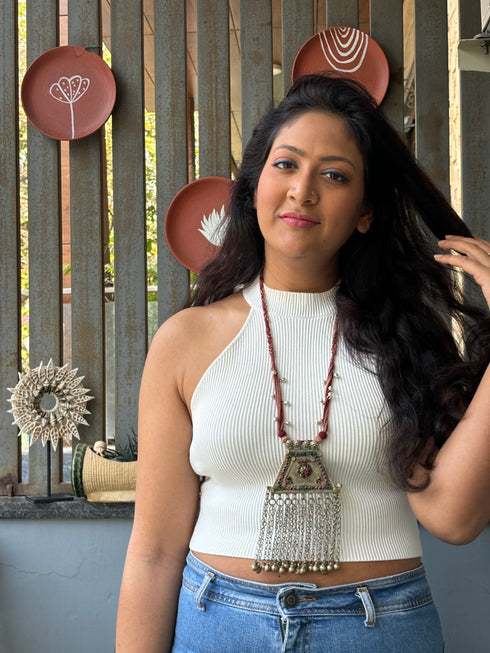 Saanjh Sitara Patwa Thread Necklace